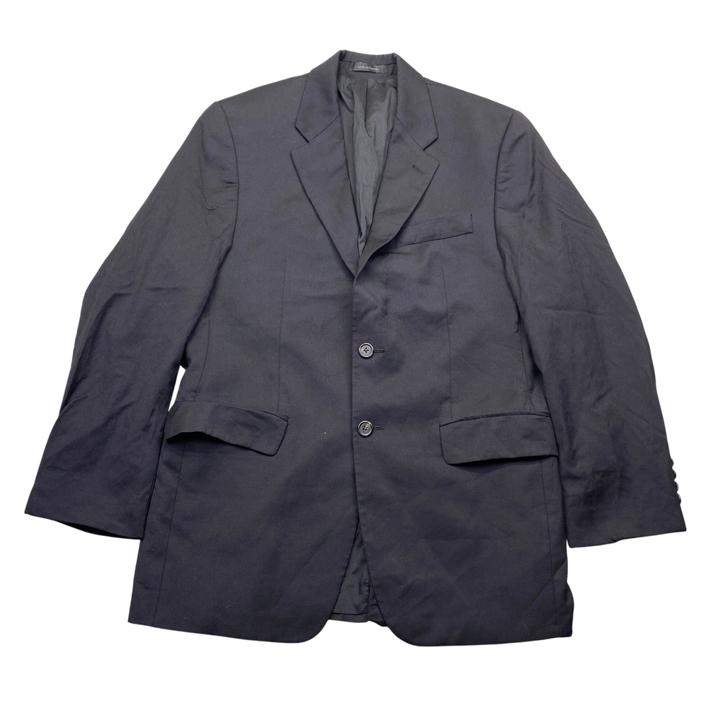 Lauren Ralph Lauren Mens Navy Blue 2 Button Blazer Sport Coat Made in Canada